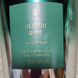 Threshold Sleigh Ride Luxury Scented Candle - Green and Silver